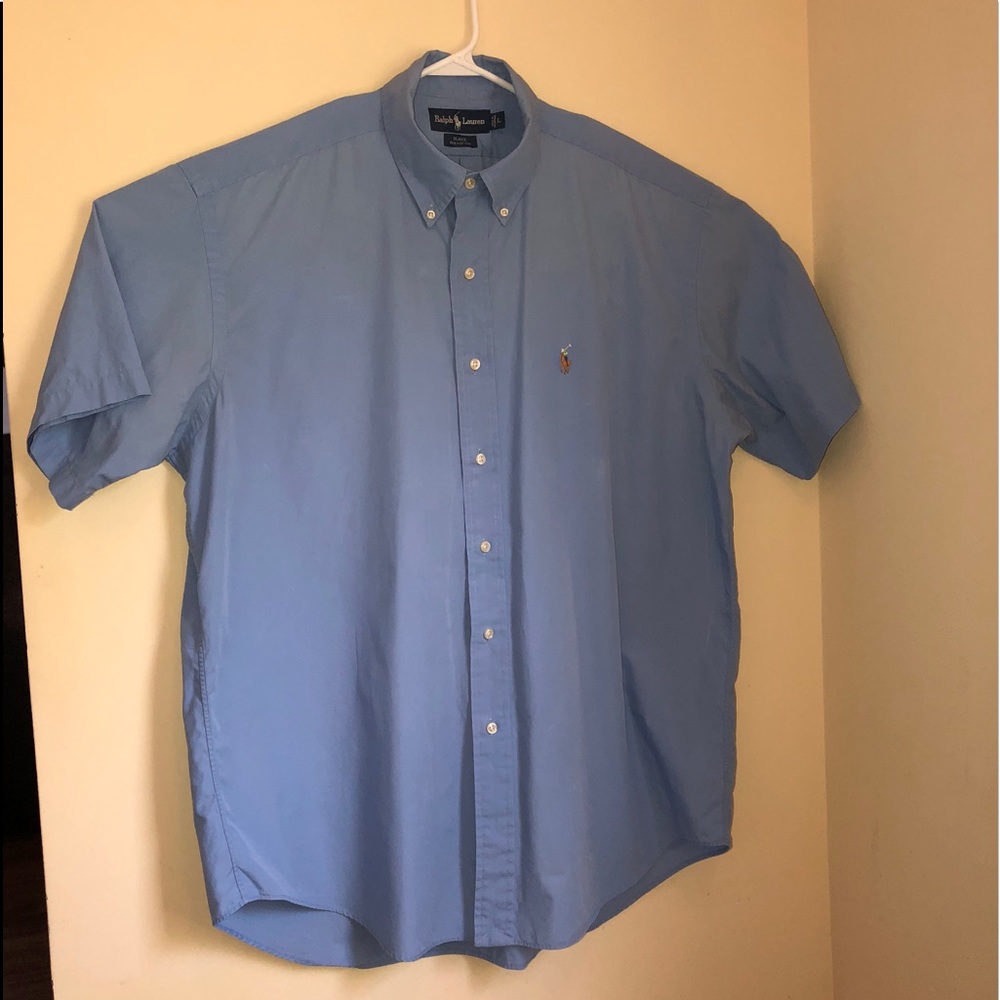 RALPH LAUREN Blake LT Blue SS Casual Button Shirt